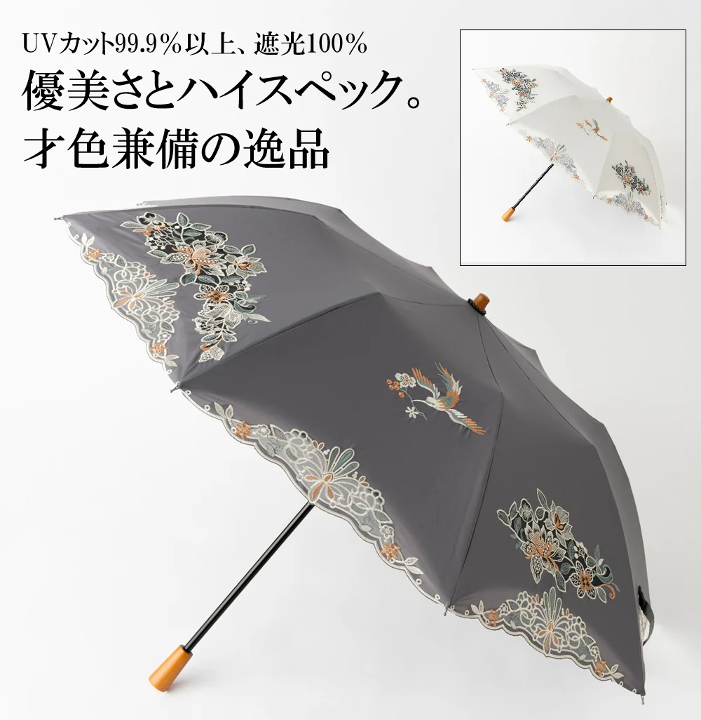 ほめられ女優日傘（晴雨兼用・折りたたみ傘）