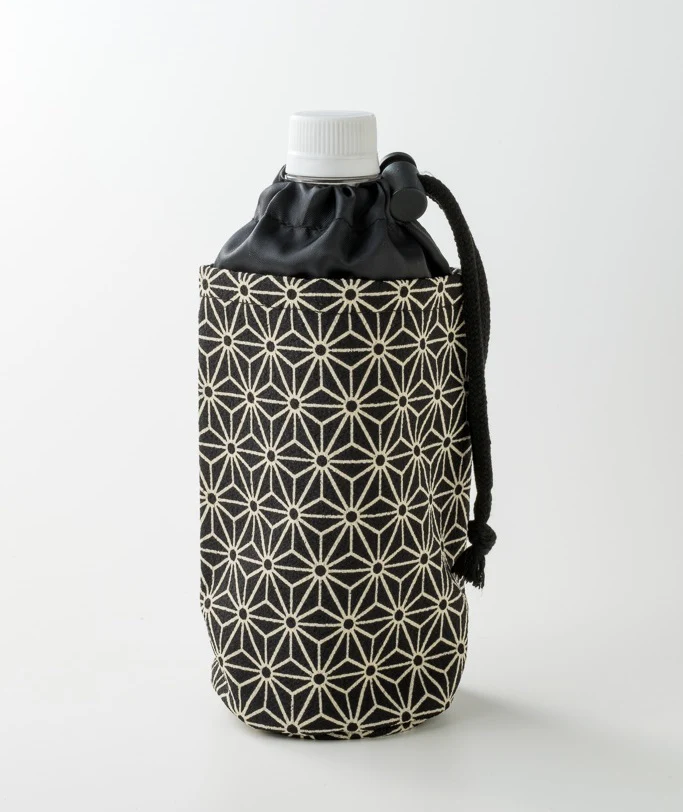 「江戸小紋の華やか柄」和KOMONO　ペットボトルケース（小次郎　黒）