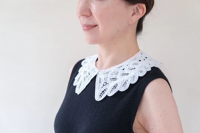 ゆうゆうオリジナル バテンレース ホワイトつけ襟