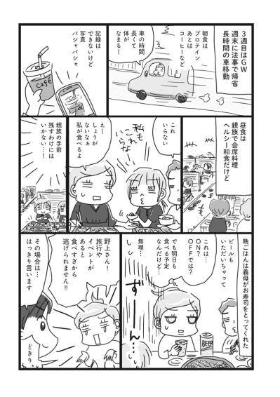 旅行中はダイエットが続かない…ON・OFFの切り替えが難しいときはどうする？【ダイエット挑戦マンガ#28】（サムネイル画像3）