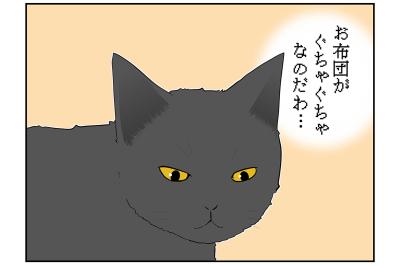 【マンガ・老猫日誌＃30】ぐちゃぐちゃな布団の意味は？19歳の元保護猫・桃姐