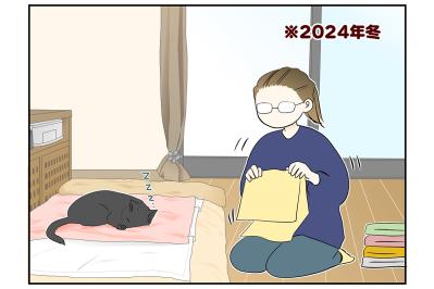【マンガ・老猫日誌＃38】寝てる時の寝息が まさかのホラー！？19歳の元保護猫・桃姐