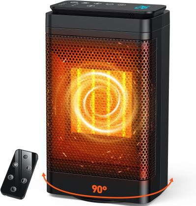 【最大90％OFF】寒くなる前に早めに準備♪【セラミックヒーター】コンパクトサイズだから脱衣所、トイレ、キッチンなど簡単に移動できて便利！【Amazonタイムセール】（サムネイル画像4）