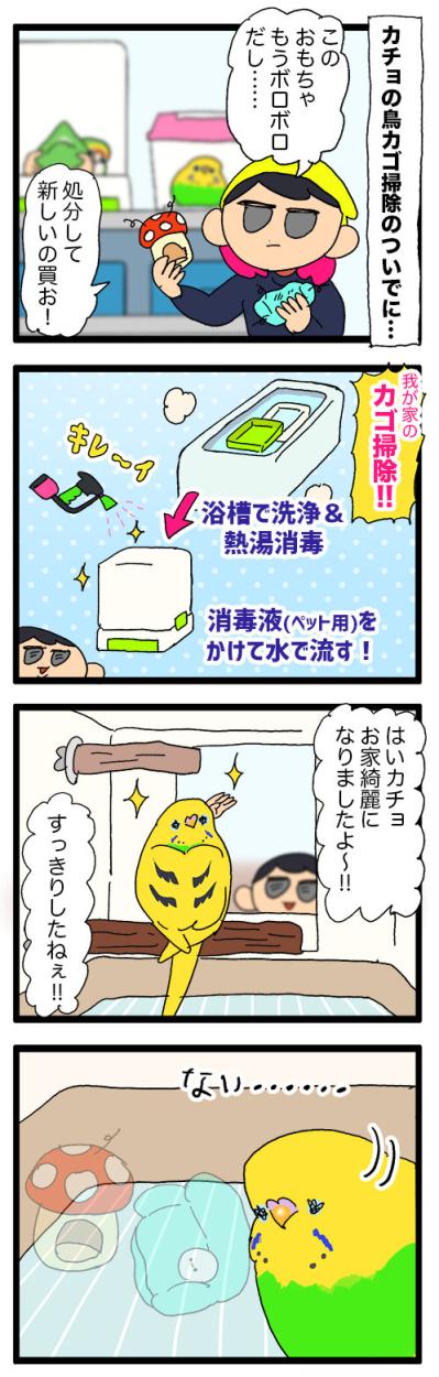 おもちゃ喪失と顔面フルパワー！セキセイインコの感情大暴走【鳥マンガ #146】（サムネイル画像3）