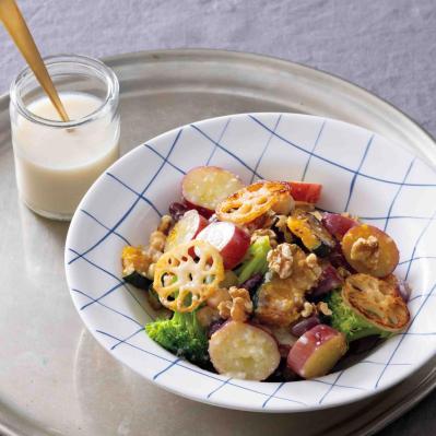 簡単！腸を整える「ヨーグルト塩麹」ドレッシングと秋の温野菜サラダレシピ（サムネイル画像5）