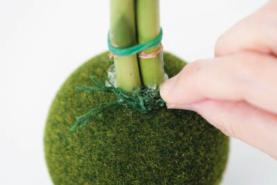 リビングや玄関に飾りたい【ミニ門松】造花の苔玉で簡単おしゃれ！（サムネイル画像7）