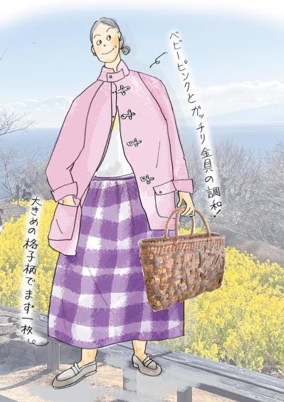 70歳から始めるおしゃれ！ピンクジャケットには“甘さ控えめ”ガッチリ金具が似合う【本田葉子さん流】（サムネイル画像2）