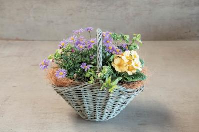 フローラ黒田園芸【黒田健太郎さん流】オーバル＆ラウンド形バスケットの寄せ植え。2つセットで飾るのがポイント！（サムネイル画像21）