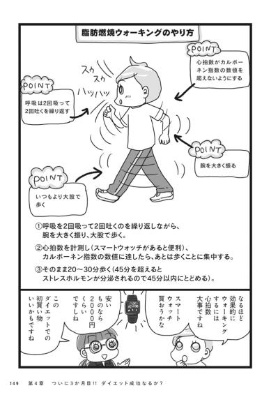 普通に歩くよりやせる「早歩き」とは？外出できない時の簡単運動法も【ダイエット挑戦マンガ #50】（サムネイル画像3）