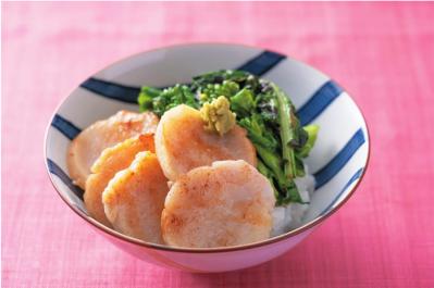 サッと焼くだけ！ひとりごはんにも『きょうの料理』でも人気・大原千鶴さん「ほたての菜の花丼」レシピ（サムネイル画像）