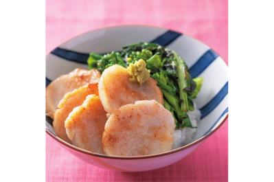 サッと焼くだけ！ひとりごはんにも『きょうの料理』でも人気・大原千鶴さん「ほたての菜の花丼」レシピ（サムネイル画像2）