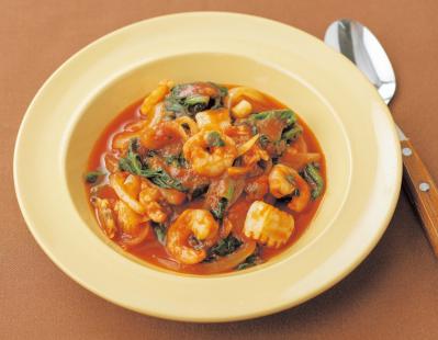 【冷凍ほうれん草】でこんなにおいしいの!?レシピ2選「豚肉ゆずこしょう蒸し／シーフードミックストマト煮」（サムネイル画像5）