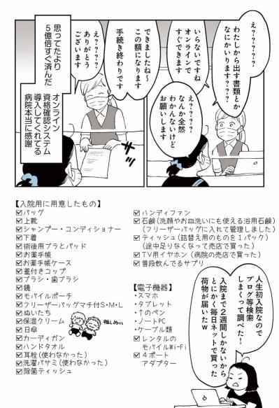 爆速で手術日決定！入院前の検査で心配されたことは？【50代おひとり様、5％の希少乳がんになりました #4】（サムネイル画像4）