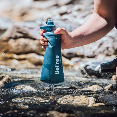 驚きの浄水ボトル！アウトドアにも防災にも　ビーフリーAC 1.0L ブルー（サムネイル画像7）