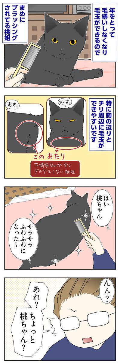 【マンガ・老猫日誌＃59】桃姐とうとう覚醒？〜19歳の元保護猫・桃姐（サムネイル画像2）