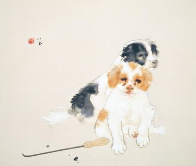 竹内栖鳳「爐邊」（昭和10年） 足立美術館蔵（サムネイル画像）