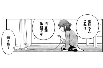 「根津さんこれは…」根津さんが決行する、危険すぎる「招き猫作戦」【根津さんの恩返し #7】