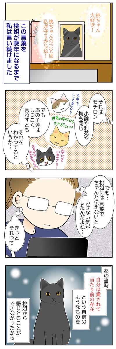 【マンガ・老猫日誌＃122】晩年まで言い続けた「守るからね」〜思い出の老猫日誌・桃姐と小論（サムネイル画像2）